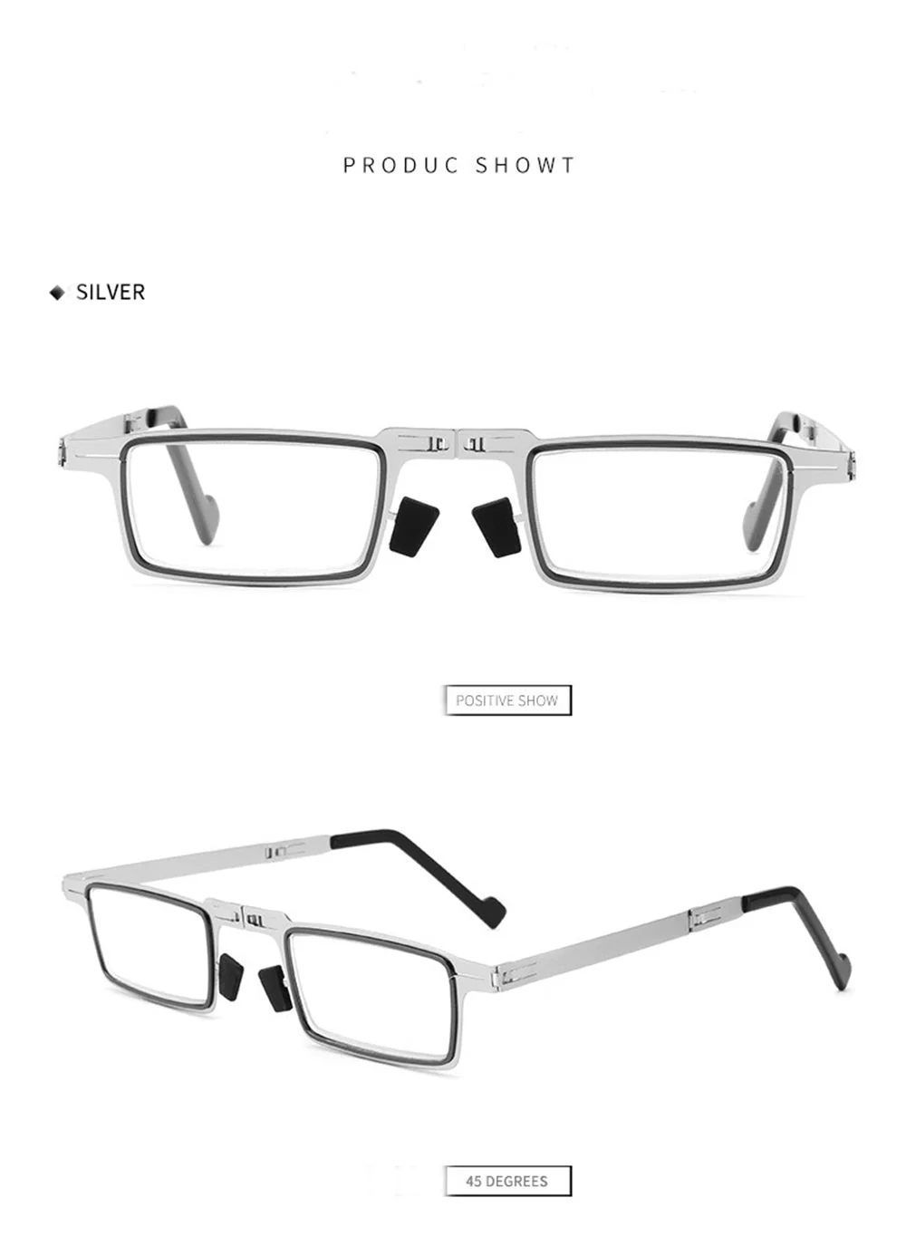 Anti Blue Light Foldable Metal Reading Glasses - Image 6