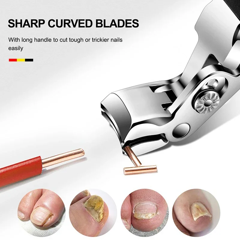 Extra-Wide 45° Diagonal Full Visibility Design Ergonomic Thick Nails Clipper - Image 10