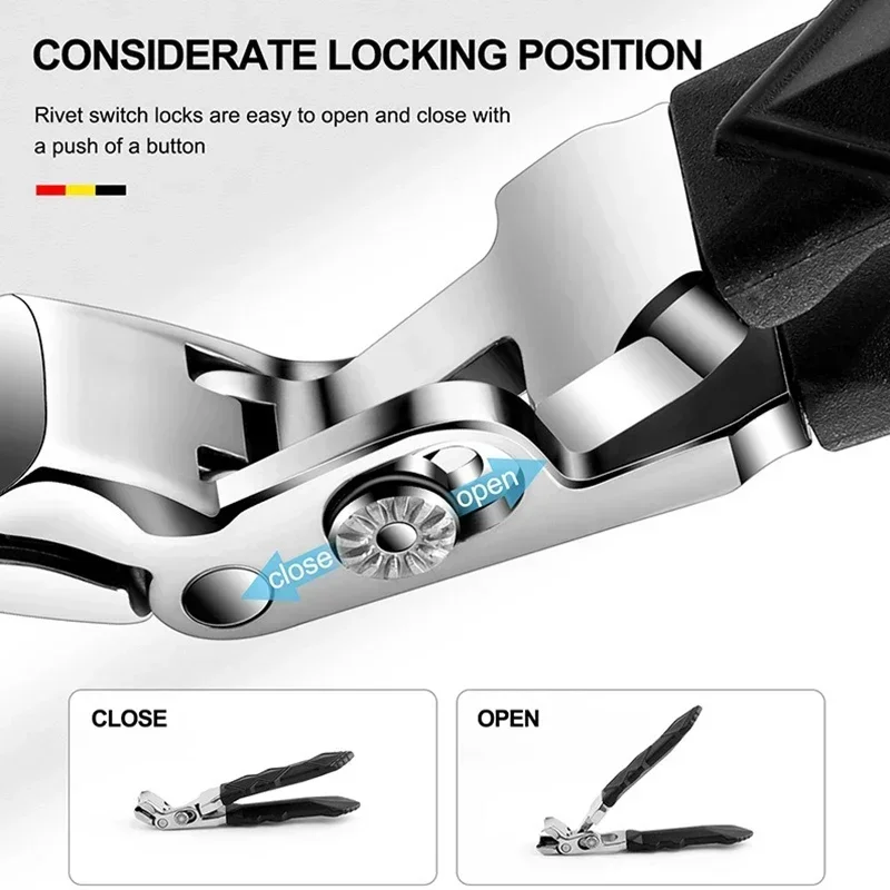 Extra-Wide 45° Diagonal Full Visibility Design Ergonomic Thick Nails Clipper - Image 3