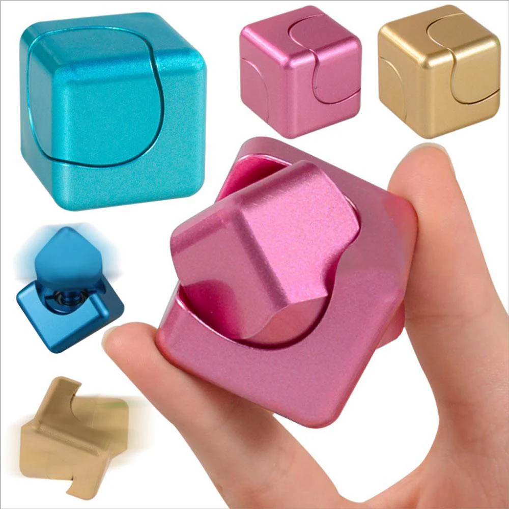 Anti-stress Gyro Aluminum Cube Spinner - Image 3