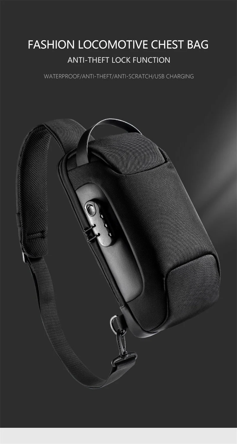 Anti-theft Waterproof Crossbody USB Bag - Image 15
