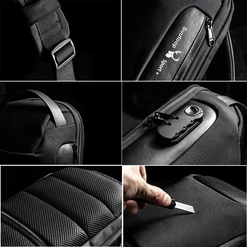 Anti-theft Waterproof Crossbody USB Bag - Image 16