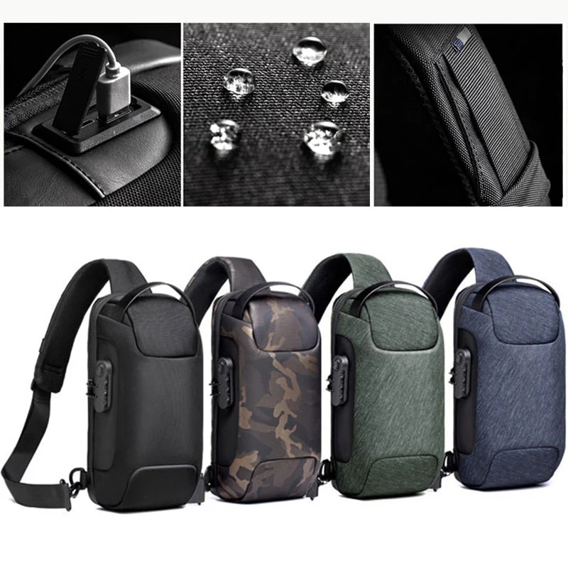 Anti-theft Waterproof Crossbody USB Bag - Image 2