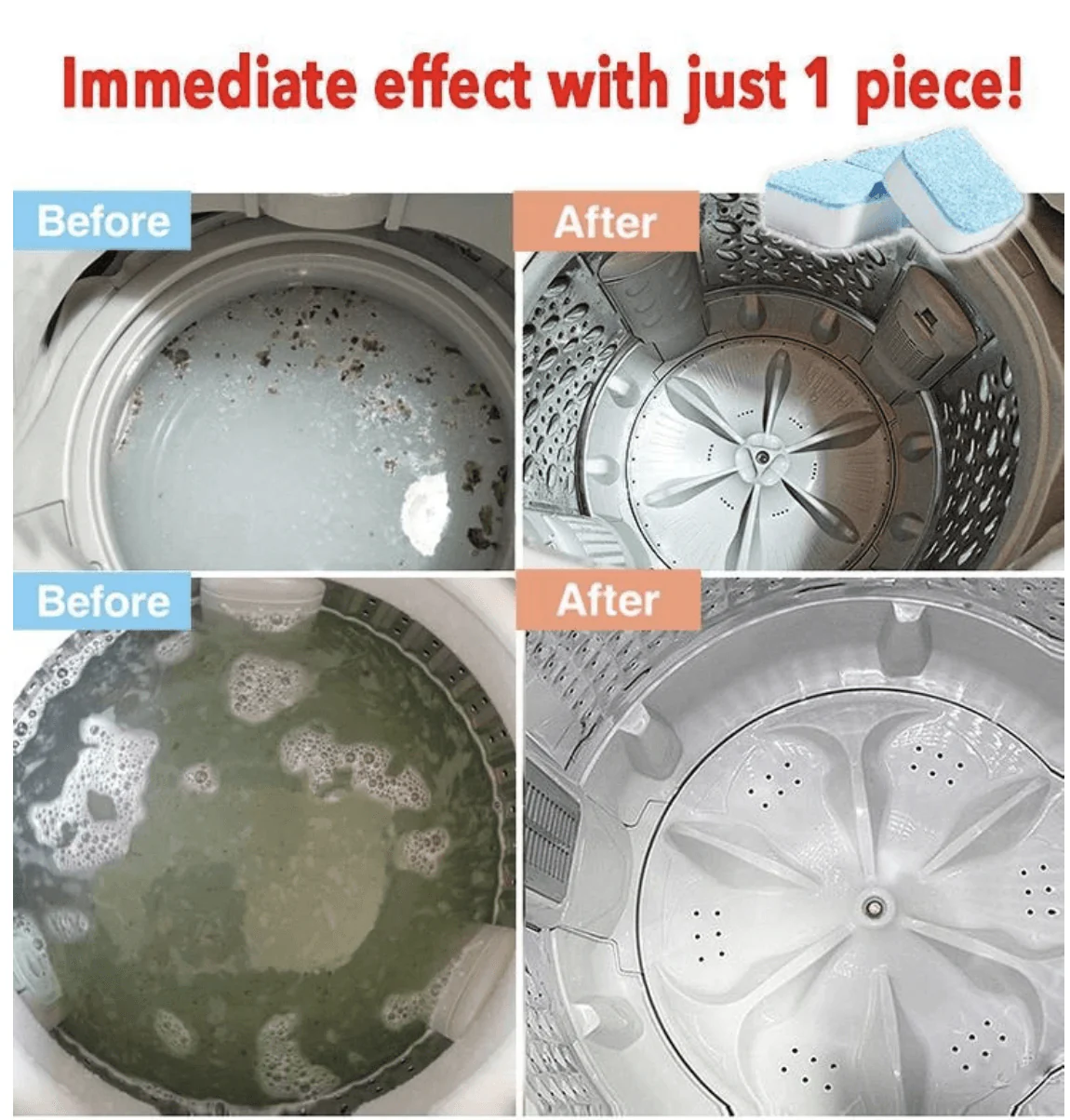 Antibacterial Washing Machine Cleaner (12 pcs) - Image 4