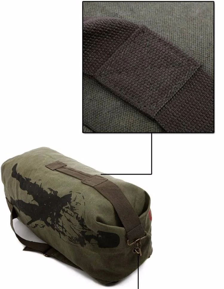 Army Canvas Bucket Bag - Image 15