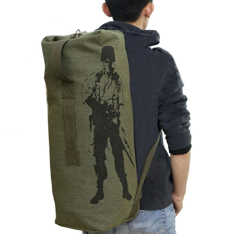 Army Canvas Bucket Bag - Image 3