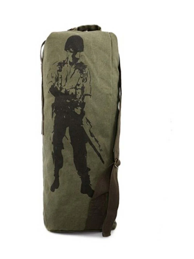Army Canvas Bucket Bag - Image 8