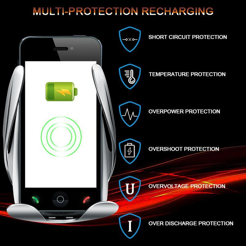 Electric-Auto Grip Phone Cradle and Qi Wireless Charger - Image 7