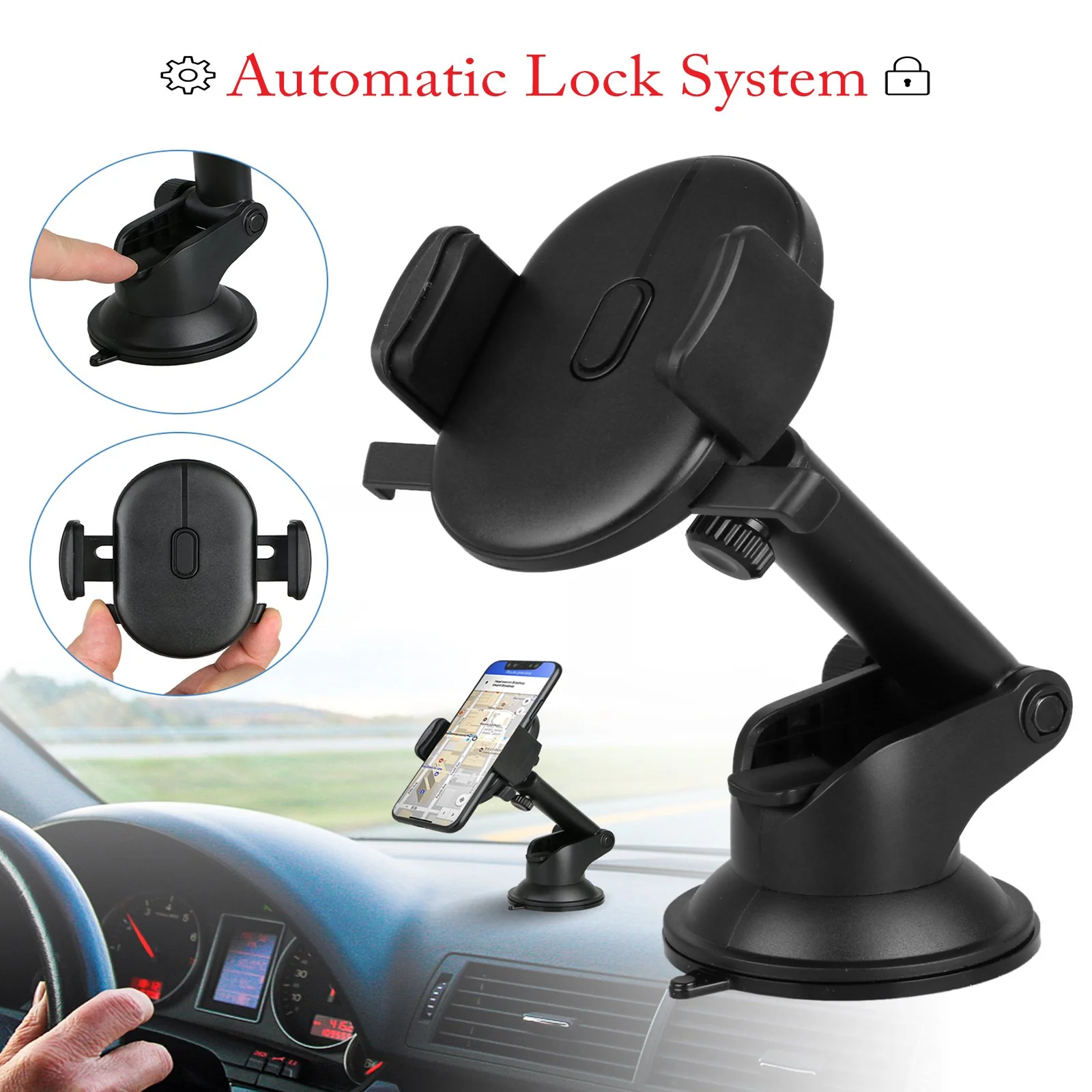 AUTOLOCK™ Universal Auto-Locking Phone Mount - Image 2