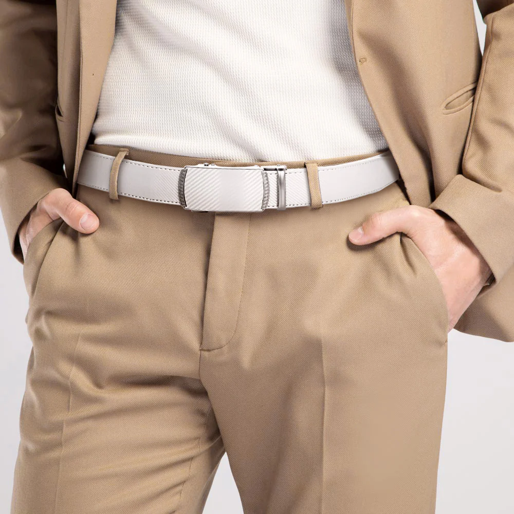 Holes-Free One-Handed Operation Micro-Adjustable Genuine Leather Belt - Image 11