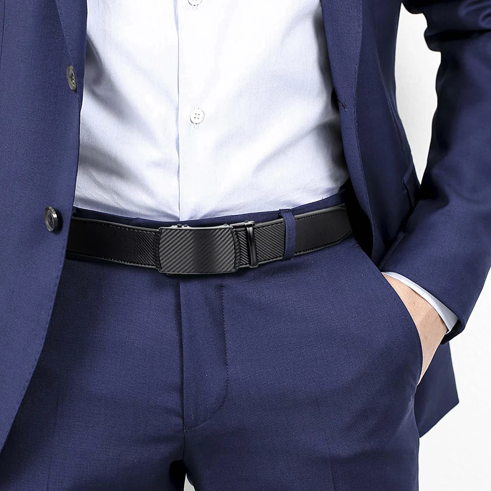 Holes-Free One-Handed Operation Micro-Adjustable Genuine Leather Belt - Image 8