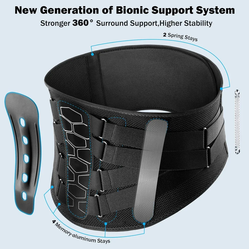 Lower Back & Lumbar Support Brace – Pain Relief for Sciatica, Herniated Discs and Scoliosis - Image 9
