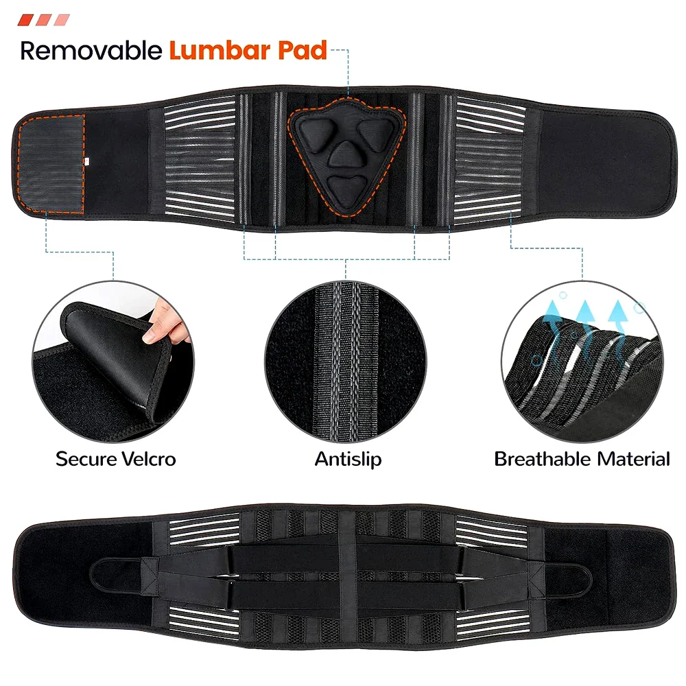 Orthopedic Advanced Lumbar Support Brace with 3D Cushion Pad for Focused Relief - Image 18