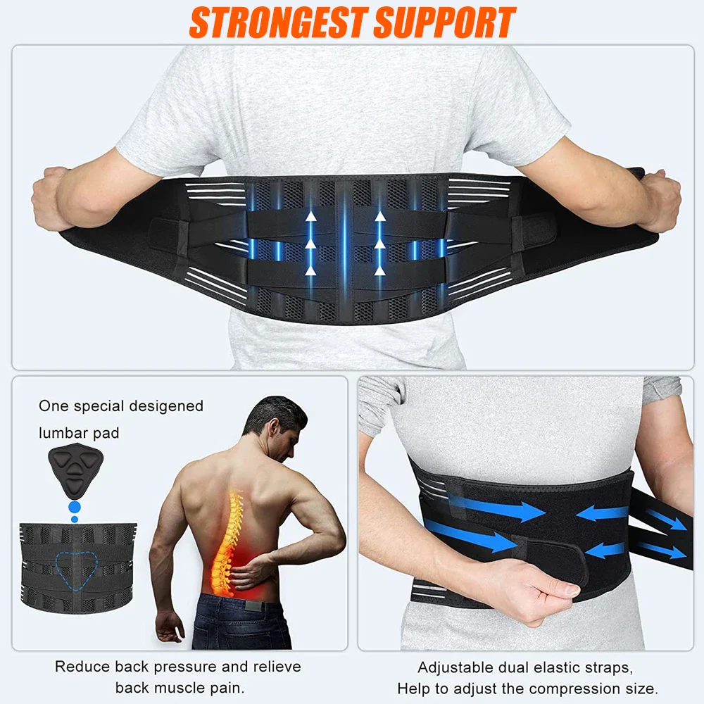 Orthopedic Advanced Lumbar Support Brace with 3D Cushion Pad for Focused Relief - Image 19