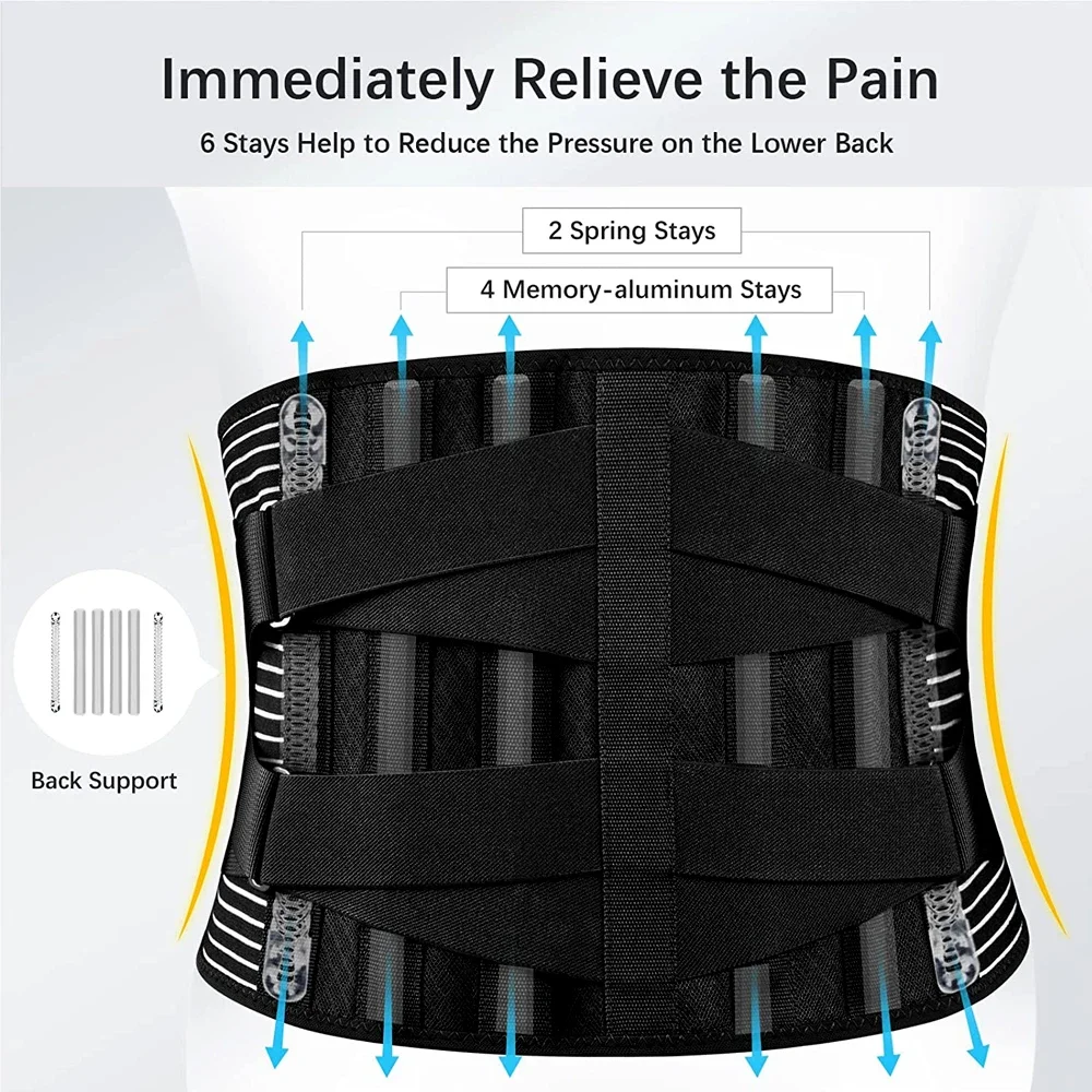 Orthopedic Advanced Lumbar Support Brace with 3D Cushion Pad for Focused Relief - Image 4