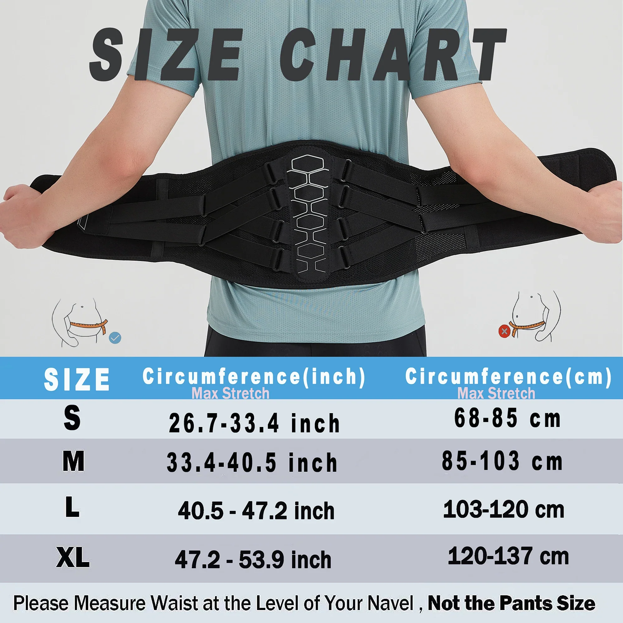 Spine Decompression Orthopedic &  Ergonomic Pain Relief Lumbar Support Belt - Image 7