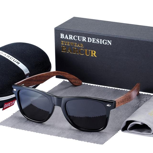 BARCUR™ Black Walnut Wood Polarized Sunglasses - Image 18