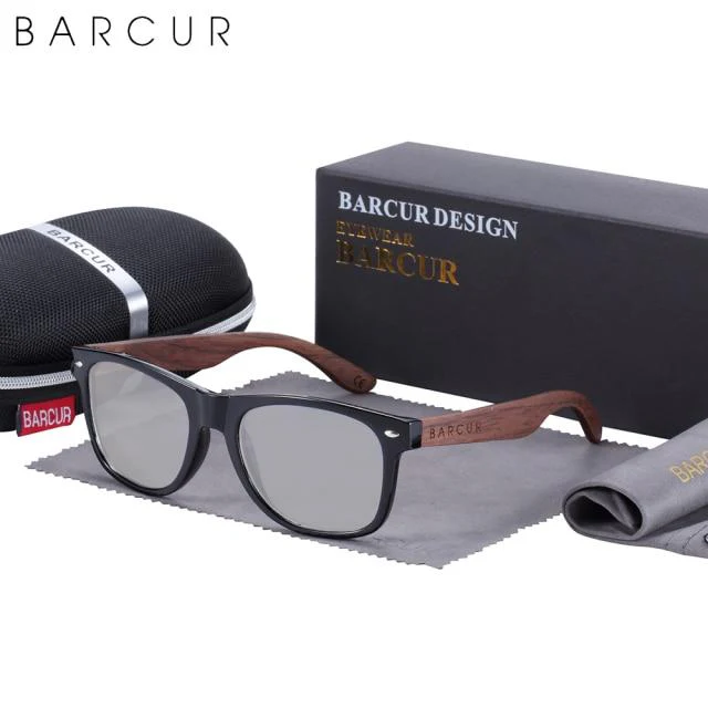BARCUR™ Black Walnut Wood Polarized Sunglasses - Image 19