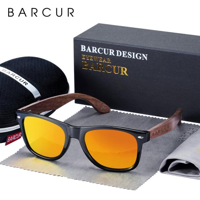 BARCUR™ Black Walnut Wood Polarized Sunglasses - Image 3