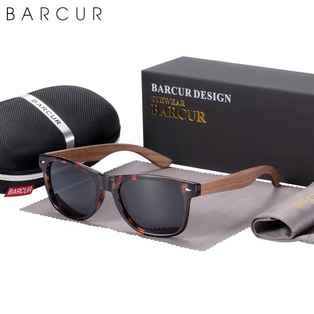 BARCUR™ Black Walnut Wood Polarized Sunglasses - Image 9