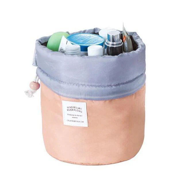 Barrel Shaped Travel Cosmetic Bag - Image 3