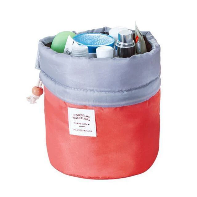 Barrel Shaped Travel Cosmetic Bag - Image 4
