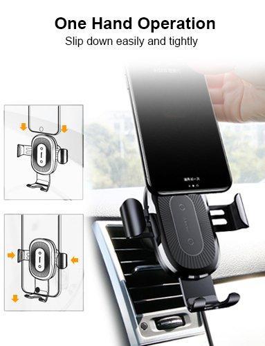 Baseus™ 2-in-1 Wireless QI Charger & Auto-locking Gravity-Mount - Image 2