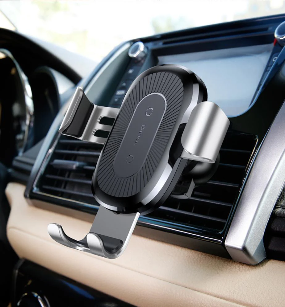 Baseus™ 2-in-1 Wireless QI Charger & Auto-locking Gravity-Mount - Image 3