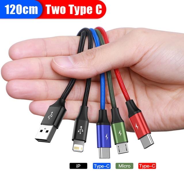 Baseus 4 in 1 USB Cable iPhone, Type C, Micro - Image 2