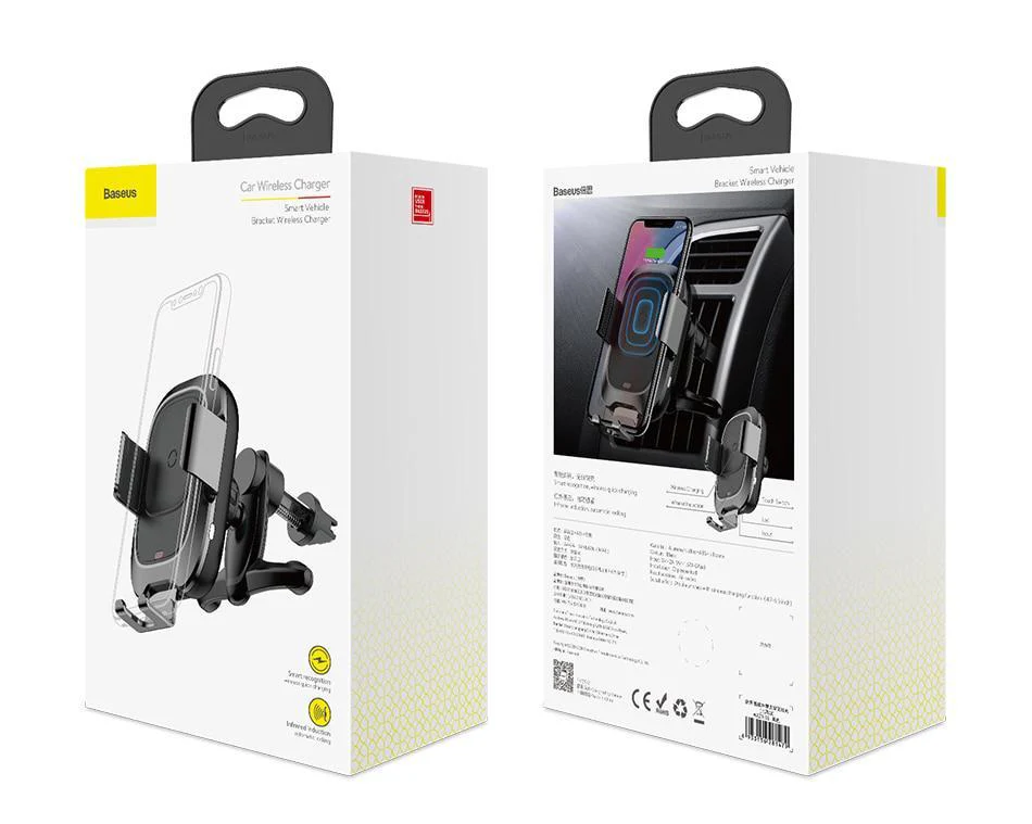 BASEUS Electric Auto-lock With Wireless Charging Car Mount - Image 3