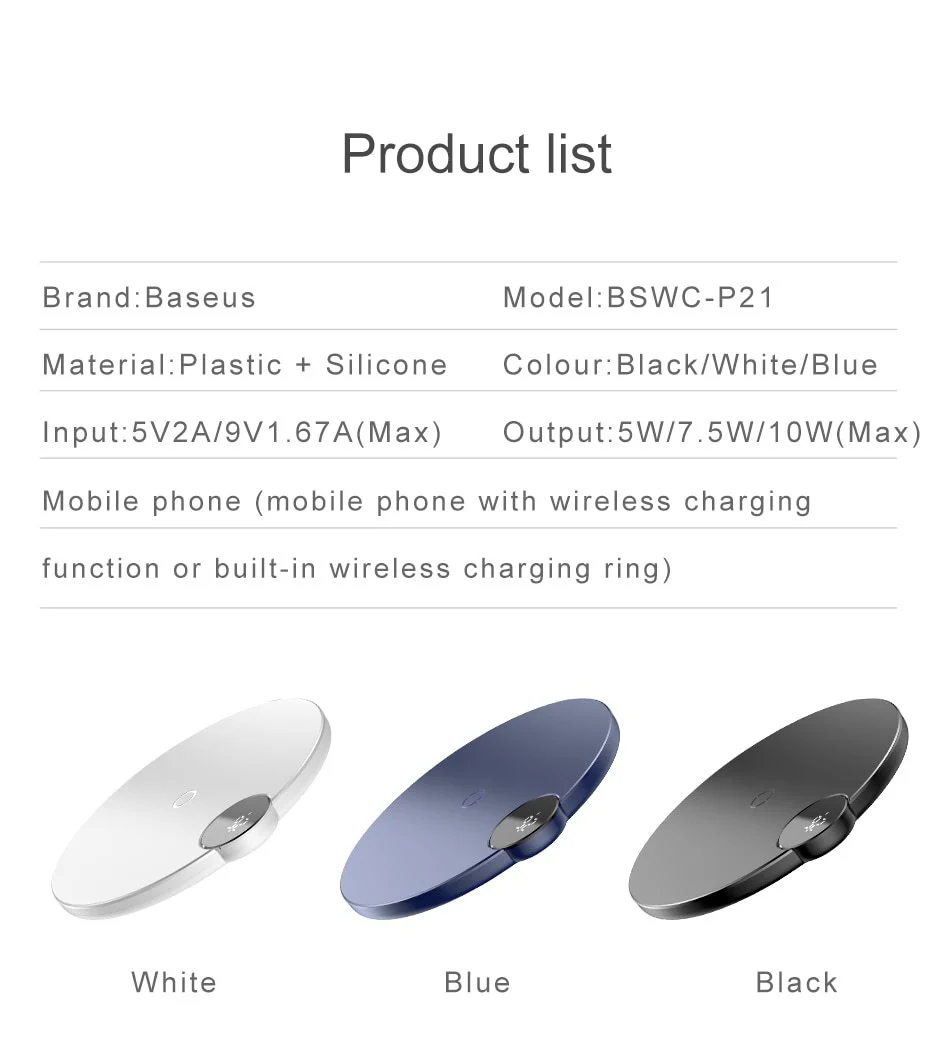 Baseus™ Qi Wireless LED Display 10W Charging Pad - Image 12
