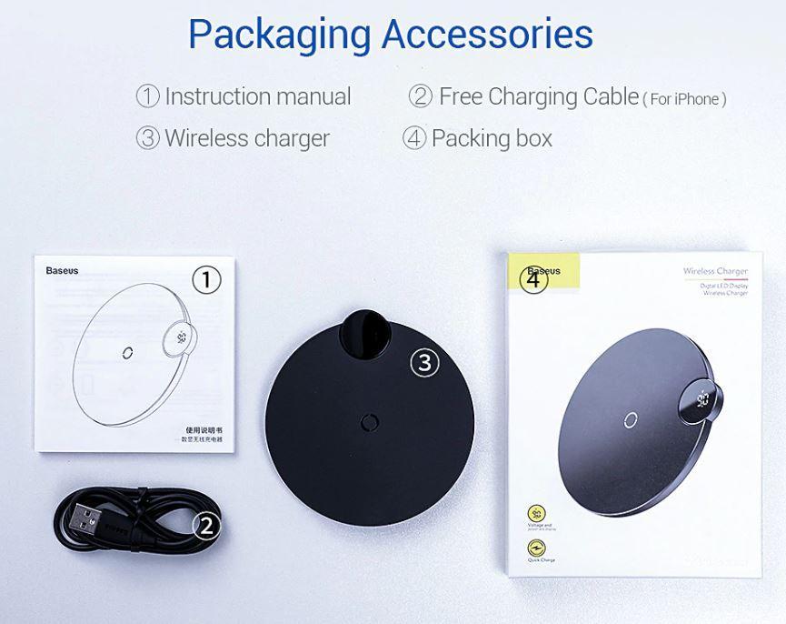 Baseus™ Qi Wireless LED Display 10W Charging Pad - Image 14