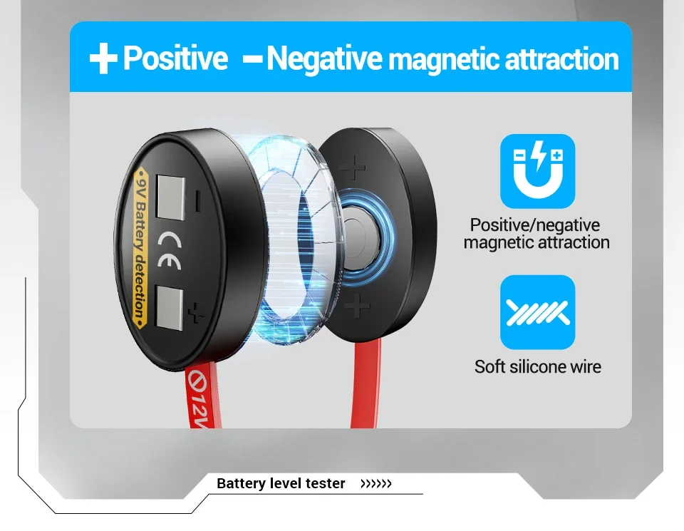 SlotFree Open-Fit Magnetic Multi-Battery Tester with Self-Powered LCD Display - Image 15