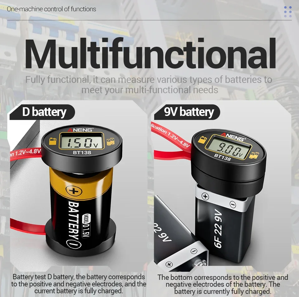SlotFree Open-Fit Magnetic Multi-Battery Tester with Self-Powered LCD Display - Image 18