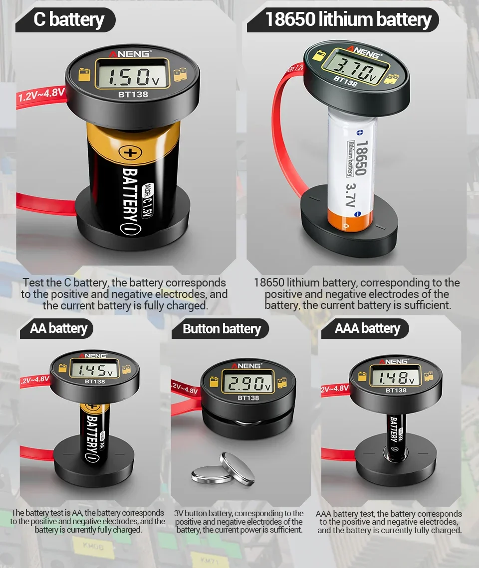 SlotFree Open-Fit Magnetic Multi-Battery Tester with Self-Powered LCD Display - Image 19