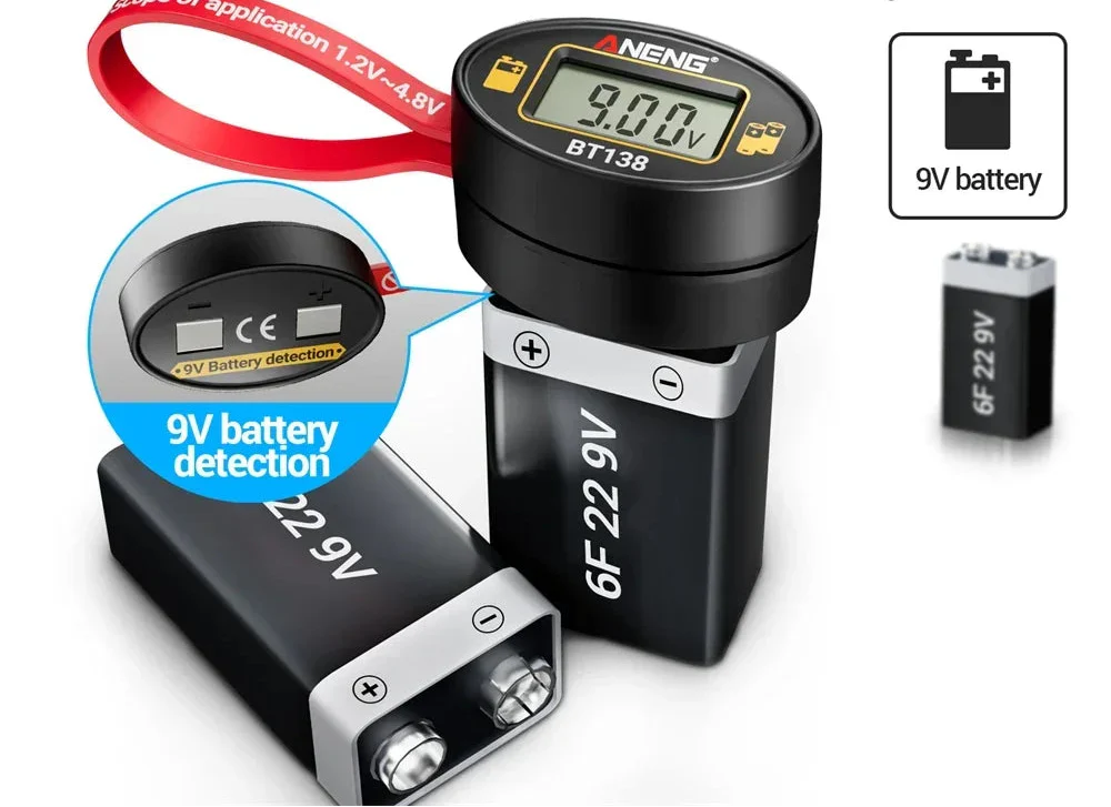 SlotFree Open-Fit Magnetic Multi-Battery Tester with Self-Powered LCD Display - Image 2