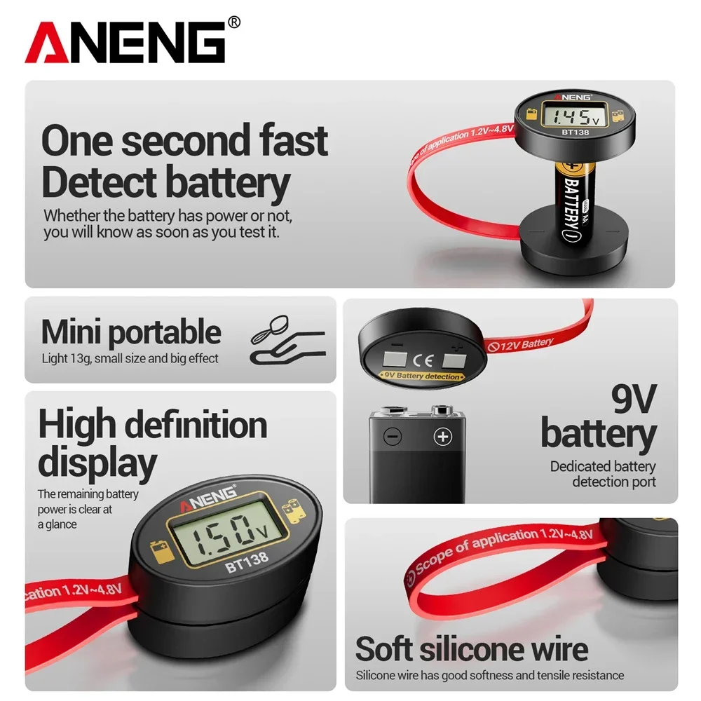 SlotFree Open-Fit Magnetic Multi-Battery Tester with Self-Powered LCD Display - Image 4