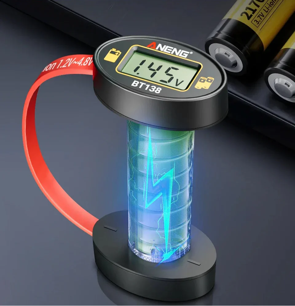 SlotFree Open-Fit Magnetic Multi-Battery Tester with Self-Powered LCD Display - Image 7