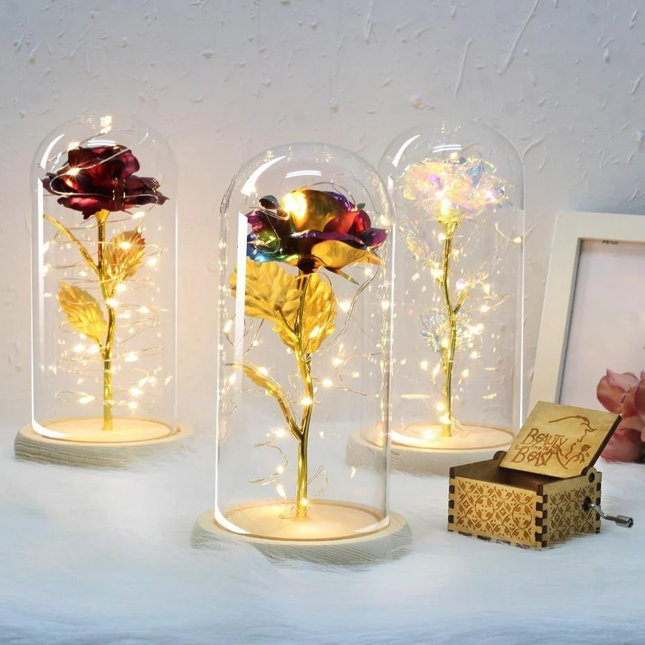 Beauty and the Beast LED Enchanted Rose in Glass Dome - Image 14