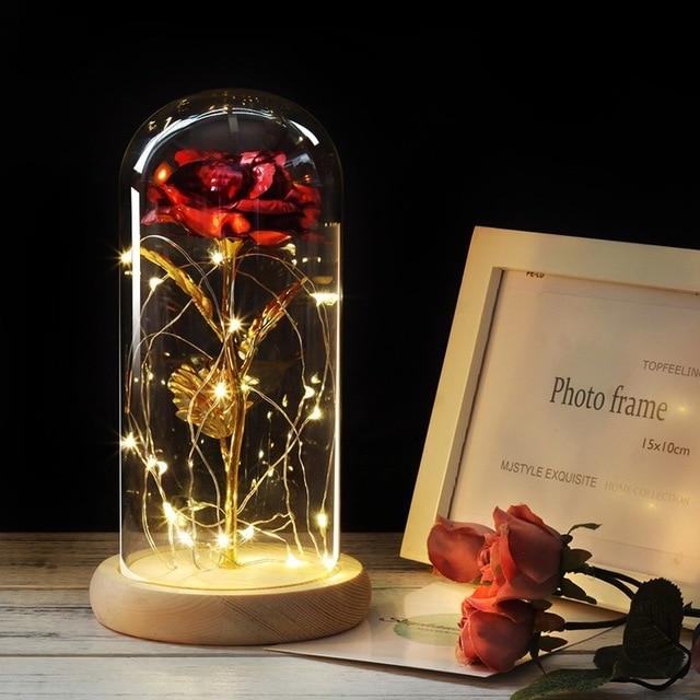 Beauty and the Beast LED Enchanted Rose in Glass Dome - Image 2