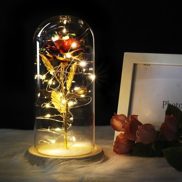 Beauty and the Beast LED Enchanted Rose in Glass Dome - Image 3