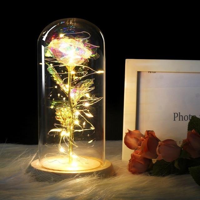 Beauty and the Beast LED Enchanted Rose in Glass Dome - Image 4