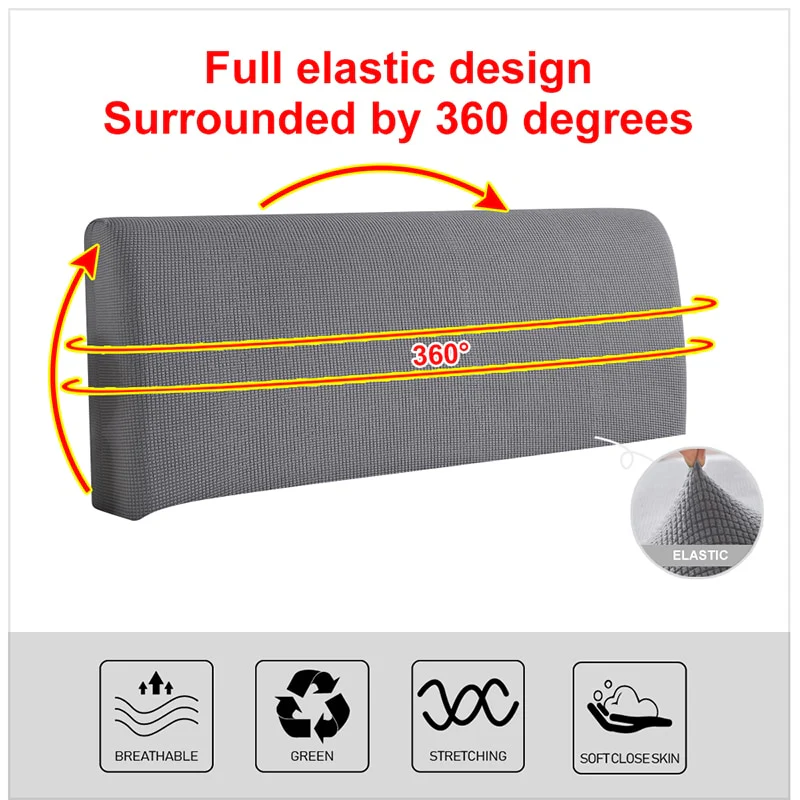 Polar Fleece Bed Headboard Elastic Cover - Image 13