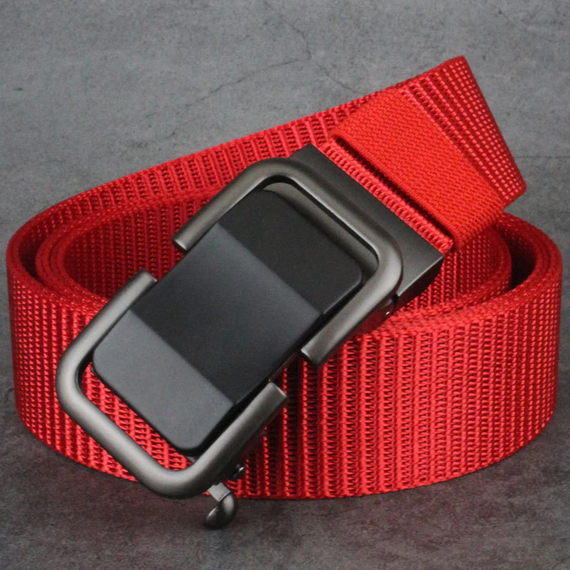 Automatic Buckle Canvas Designer Belt - Image 16