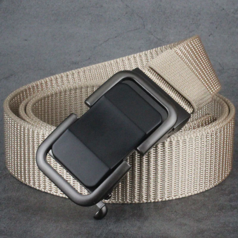 Automatic Buckle Canvas Designer Belt - Image 18