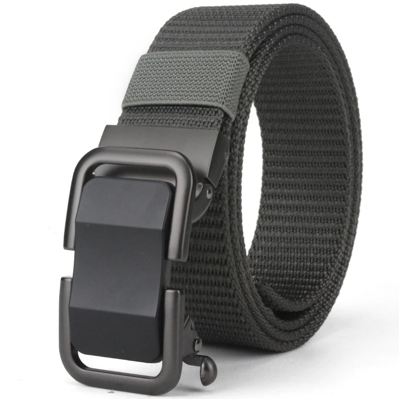 Automatic Buckle Canvas Designer Belt - Image 3
