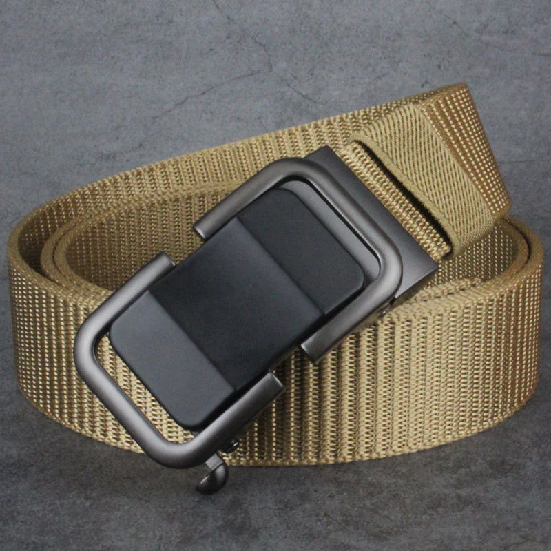 Automatic Buckle Canvas Designer Belt - Image 4