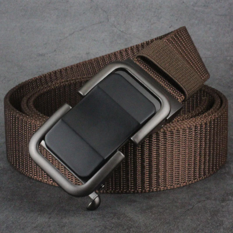 Automatic Buckle Canvas Designer Belt - Image 6