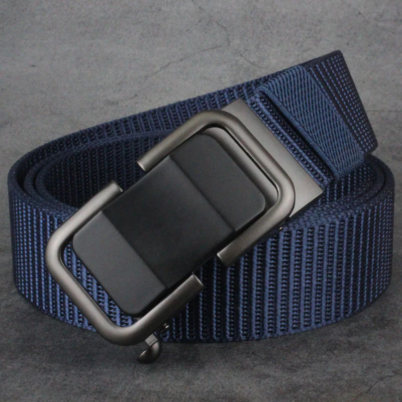 Automatic Buckle Canvas Designer Belt - Image 7