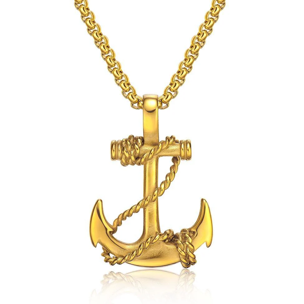 Bexx - Anchor Pendant  black/gold/white - Image 2